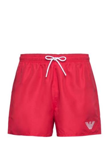 Emporio Armani Mens Woven Boxer Röd