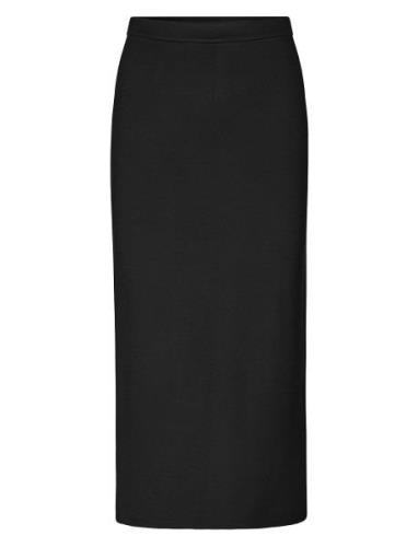 Tannymd Long Skirt Knälång Kjol Black Modström