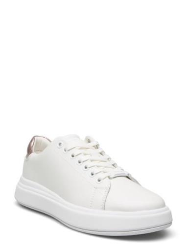 Cupsole Lace Up Leather Låga Sneakers White Calvin Klein