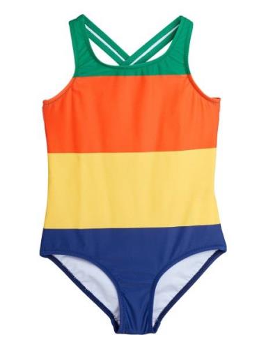 Stripe Aop Swimsuit Baddräkt Badkläder Multi/patterned Mini Rodini