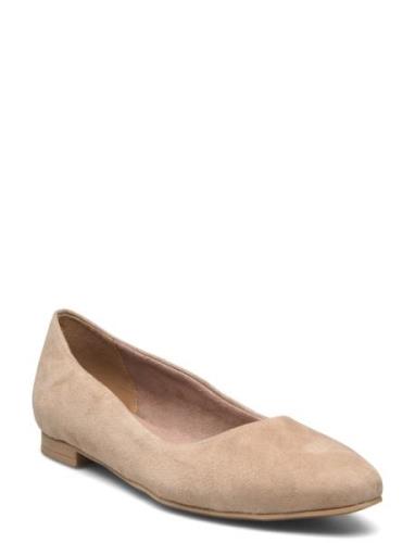 Woms Ballerina Ballerinaskor Ballerinas Cream Tamaris