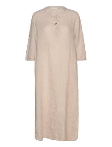 Cream Crbellis Caftan Dress Beige