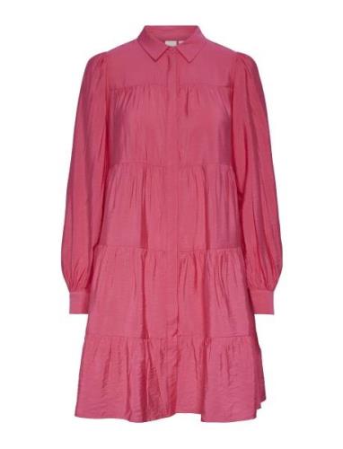 Yaspala Ls Shirt Dress S. Noos Kort Klänning Pink YAS