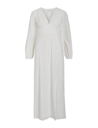 Vimalina L/S Maxi Dress/Ka Maxiklänning Festklänning White Vila
