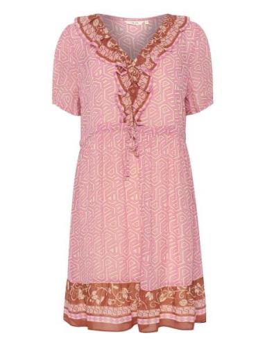 Crlinea Dress - Zally Fit Kort Klänning Pink Cream
