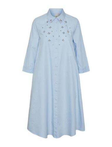 Yaszitta 3/4 Midi Shirt Dress S. Dresses Shirt Dresses Blue YAS