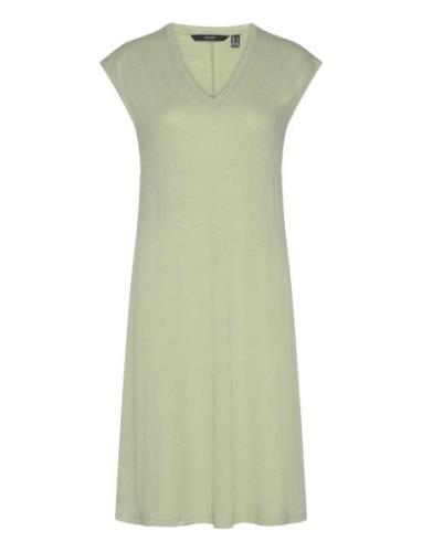 Vmmarijune Sl Knee Dress Jrs Knälång Klänning Green Vero Moda