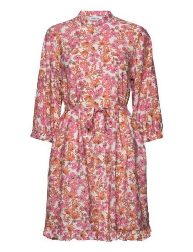 MSCH Copenhagen Mschadanaya Ladonna 3/4 Shirt Dress Aop Rosa