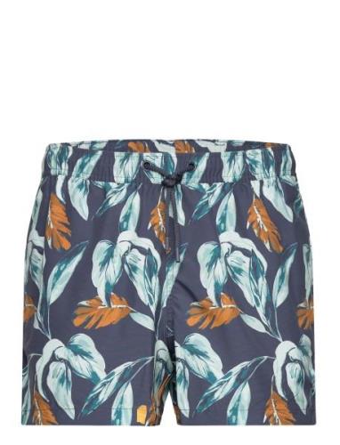 Borg Print Swim Shorts Badshorts Blue Björn Borg