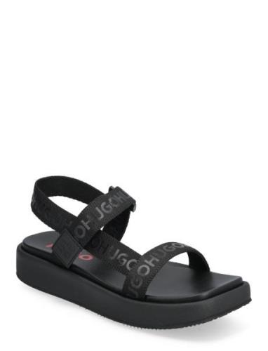 Emma_Strapsandal_Wb Platta Sandaler Black HUGO