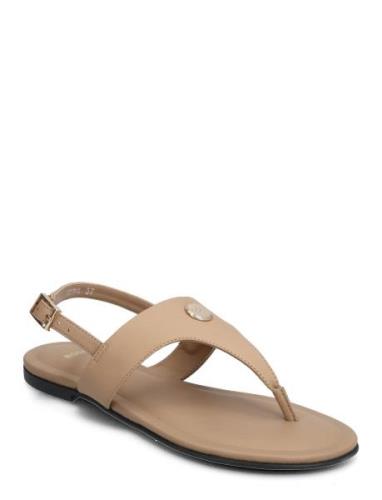 Millie_Thong_Na Platta Sandaler Beige BOSS