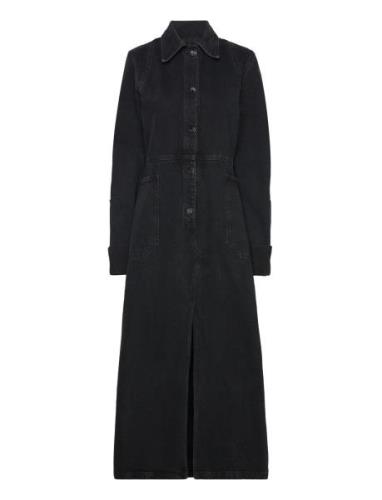 Black Wash Boiler Dress Maxiklänning Festklänning Black Cannari Concep...