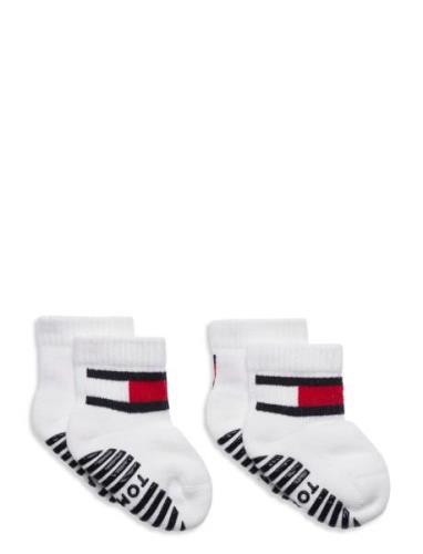 Tommy Hilfiger Th Baby Sock 2P Flag Sock Vit