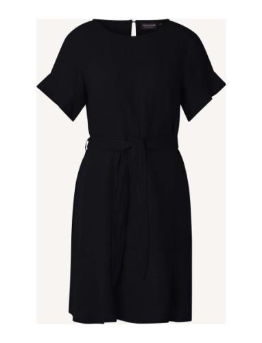 Meghan Linen Dress Knälång Klänning Black Lexington Clothing