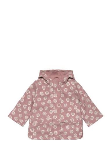 Printed Water-Repellent Jacket Outerwear Rainwear Jackets Pink Mango