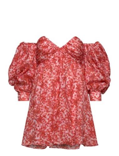 Lani Floral Mini Dress Kort Klänning Red Bardot