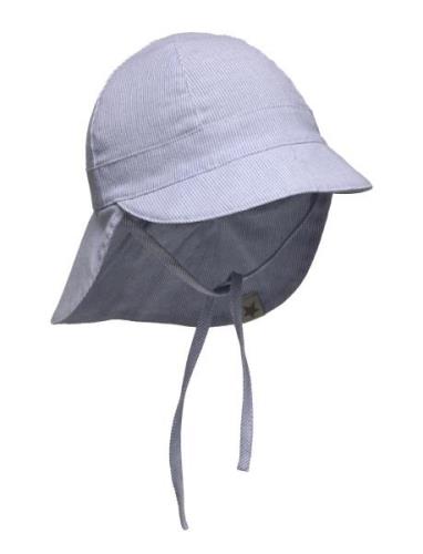 Summerhat Striped Solhatt Blue Huttelihut