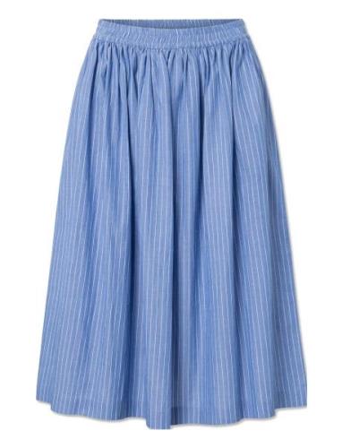 Olga Skirt Knälång Kjol Blue STUDIO FEDER