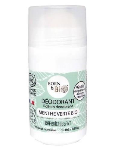 Born To Bio Organic Green Mint Deodorant Deodorant Roll-on Nude Born T...