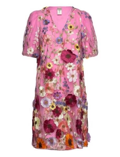 YAS Yasflowering Ss Dress - Show Rosa