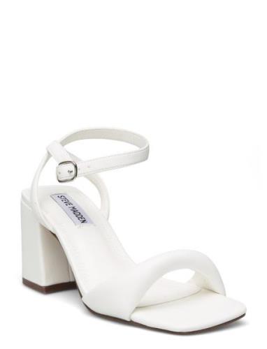 Bibi Sandal Sandal Med Klack White Steve Madden