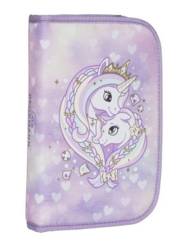 Single Section Pencil Case W/Content, Unicorn Princess Purple Accessor...
