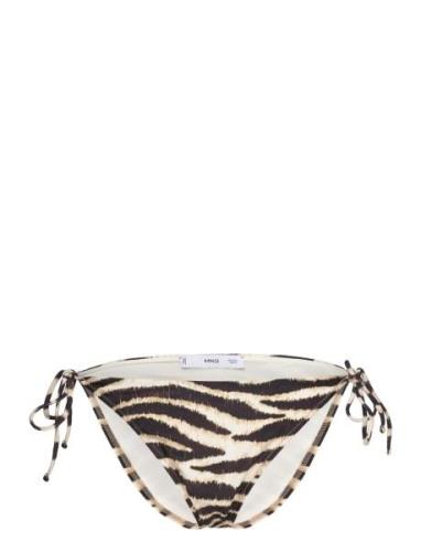 Mango Animal Print Bikini Bottom Svart