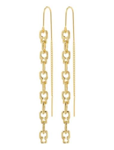 Live Recycled Chain Earrings Örhänge Smycken Gold Pilgrim