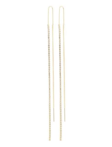 Amelie Crystal Chain Earrings Örhänge Smycken Gold Pilgrim