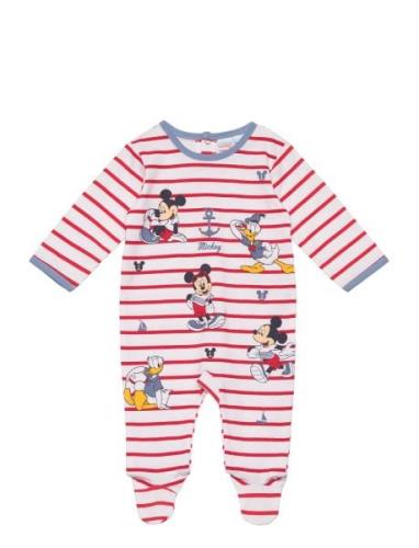 Sleepsuit Pyjamas Sie Jumpsuit Red Mickey Mouse