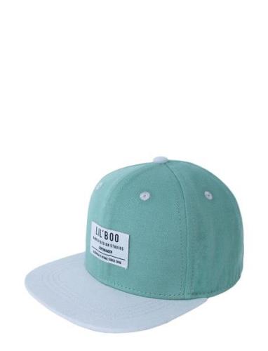 Organic Block Snapback Accessories Headwear Caps Green Lil' Boo