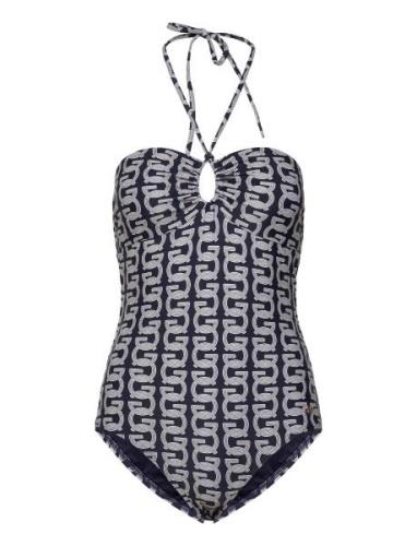 G Pattern Swimsuit Baddräkt Badkläder Blue GANT