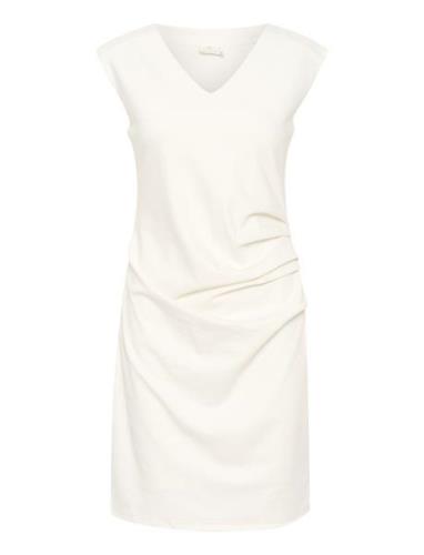 Kaindia V-Neck Dress Kort Klänning White Kaffe