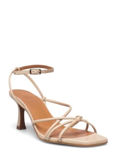 A2061 Sandal Med Klack Beige Billi Bi