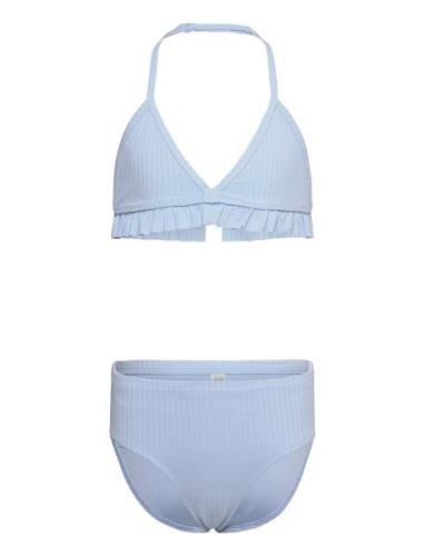 Lindex Bikini Bg Frill Blå