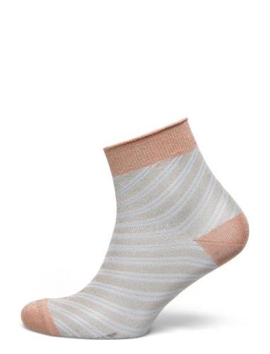 Elisa Glimmer Short Socks Lingerie Socks Regular Socks Grey Mp Denmark