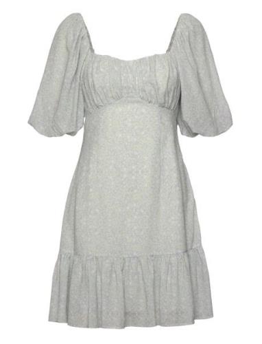 Adeline Draped Mini Dress Kort Klänning Grey Malina