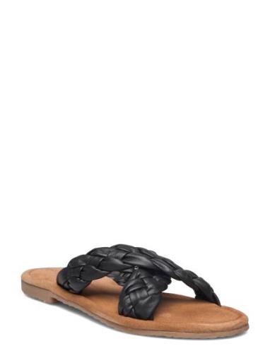 Leather Sandal Platta Sandaler Black Ilse Jacobsen