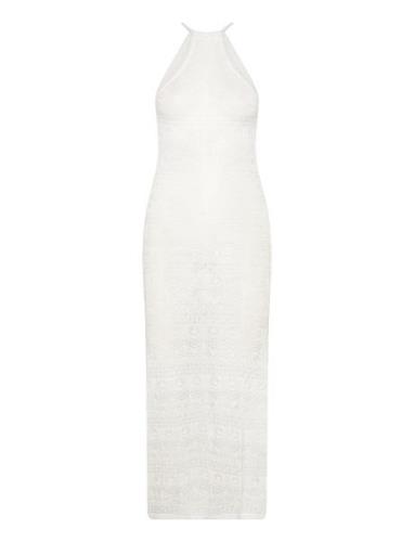 Abra Fine Knitted Dress Maxiklänning Festklänning White Bubbleroom