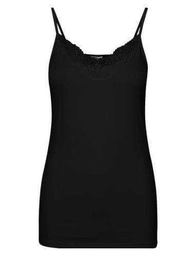 Vminge Lace Singlet Noos Tops T-shirts & Tops Sleeveless Black Vero Mo...