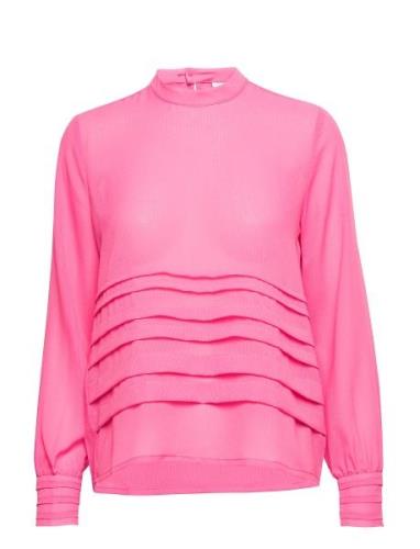 Clotilde Tops Blouses Long-sleeved Pink Six Ames