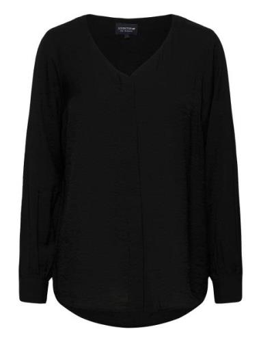 Tina Blouse Tops Blouses Long-sleeved Black Lexington Clothing