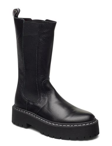 Vivianne Boot Shoes Boots Ankle Boots Ankle Boots Flat Heel Black Stev...