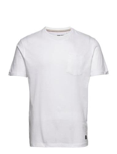 Bhnasir - Tee Tops T-shirts Short-sleeved White Blend