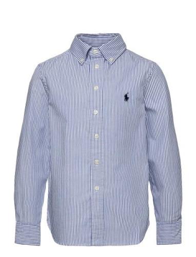 Ralph Lauren Kids Slim Striped Oxford Shirt Blå