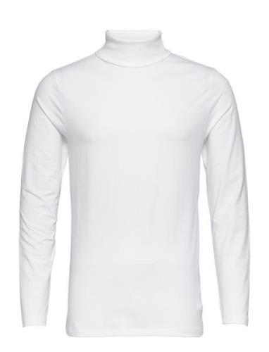 Roll Neck Tee L/S Tops T-shirts Long-sleeved White Lindbergh