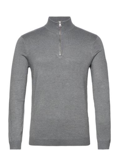 ONLY & SONS Onswyler Life Reg 14 Half Zip Knit Noos Grå