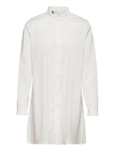 Cuantoinett Long Shirt Tops Shirts Long-sleeved Cream Culture
