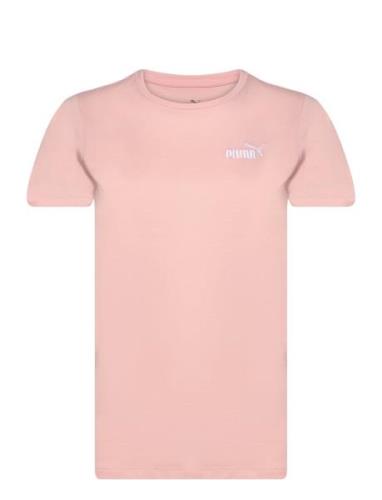 Ess+ Embroidery Tee Sport T-shirts & Tops Short-sleeved Pink PUMA