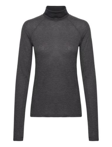 Adv Subz Wool Ls Tee 2 W Sport T-shirts & Tops Long-sleeved Black Craf...